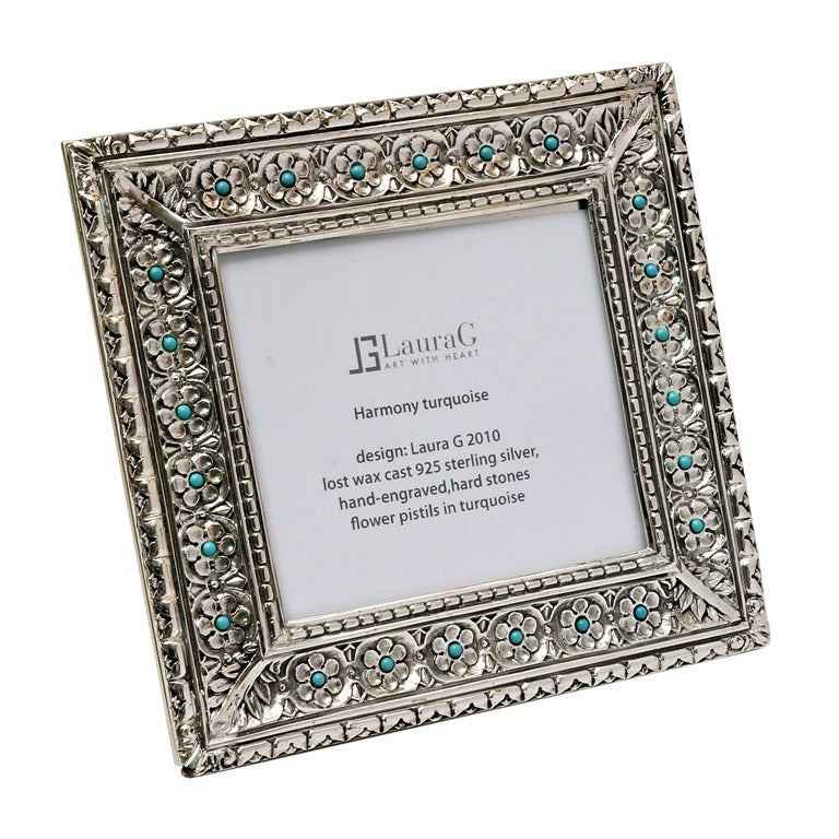 Elegant "Harmony Turquoise"  limited edition picture frame For Sale