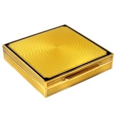 Enamel Guilloche Gold Plated Silver Box