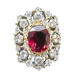 Buccellati Rubin Diamant Zweifarbiger Goldring