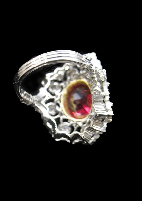 Buccellati Ruby Diamond Two Color Gold Ring In Excellent Condition In Paris, IDF