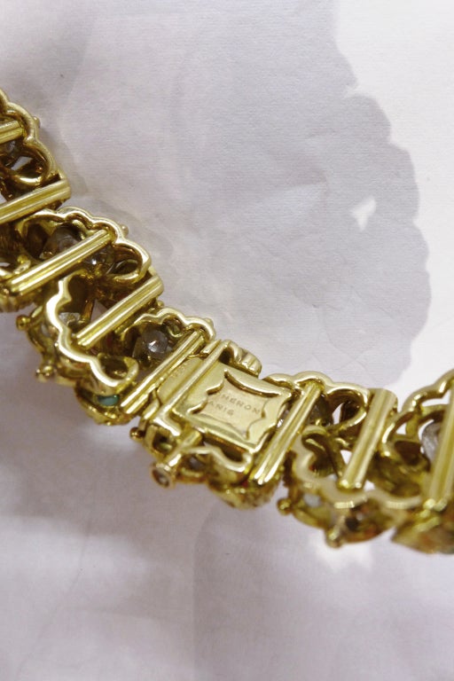 Women's A Boucheron Multi Gem Gold Bracelet