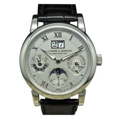 A. Lange & Sohne Platinum Sax-O-Mat Perpetual Calendar Watch