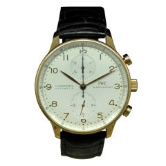 IWC Rose Gold Automatic Portuguese Chronograph Wristwatch
