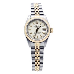 Rolex Lady's Stainless Steel and Gold Oyster Perpetual Datejust Wristwatch