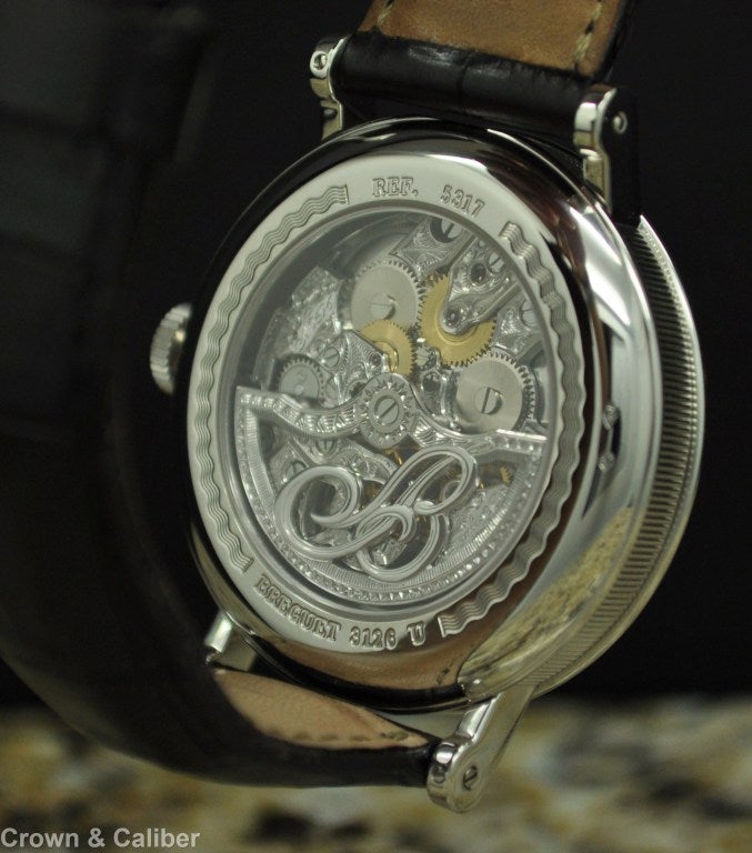 Men's Breguet Platinum Automatic Tourbillon Power Reserve Wristwatch