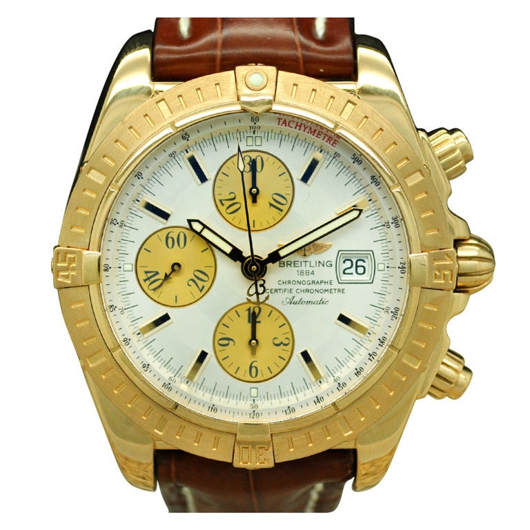 Breitling Yellow Gold Chronomat Evolution Wristwatch