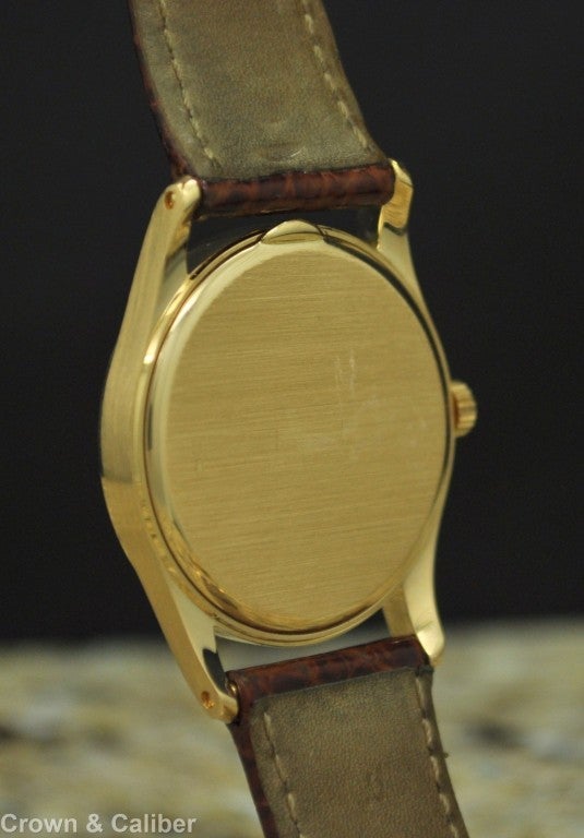 Men's Patek Philippe Yellow Gold Calatrava Wristwatch with Hobnail Bezel Ref 3796