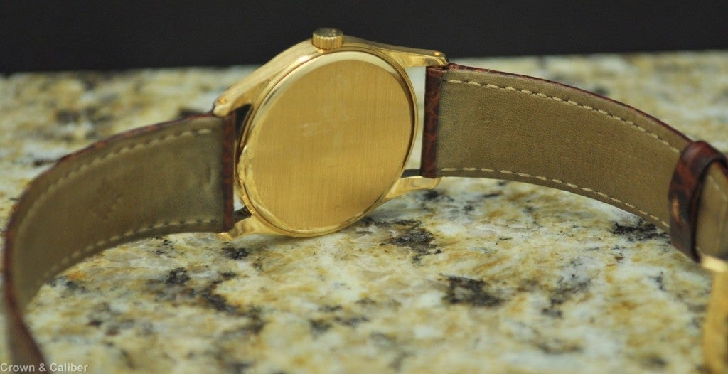 Patek Philippe Yellow Gold Calatrava Wristwatch with Hobnail Bezel Ref 3796 1