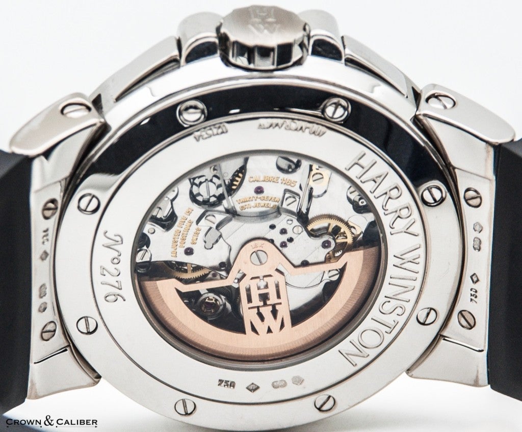 Harry Winston White Gold Ocean Tri-Retrograde Automatic Chronograph Wristwatch 3