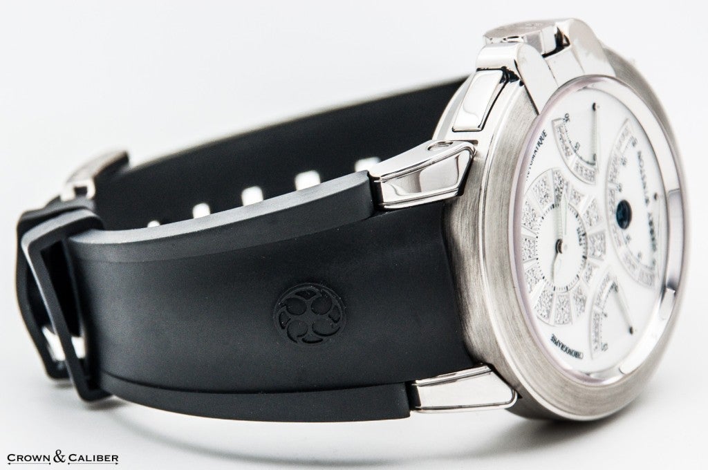 Harry Winston White Gold Ocean Tri-Retrograde Automatic Chronograph Wristwatch 5
