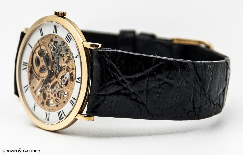 Men's Audemars Piguet Yellow Gold Skeleton Wristwatch with Box and Manuals
