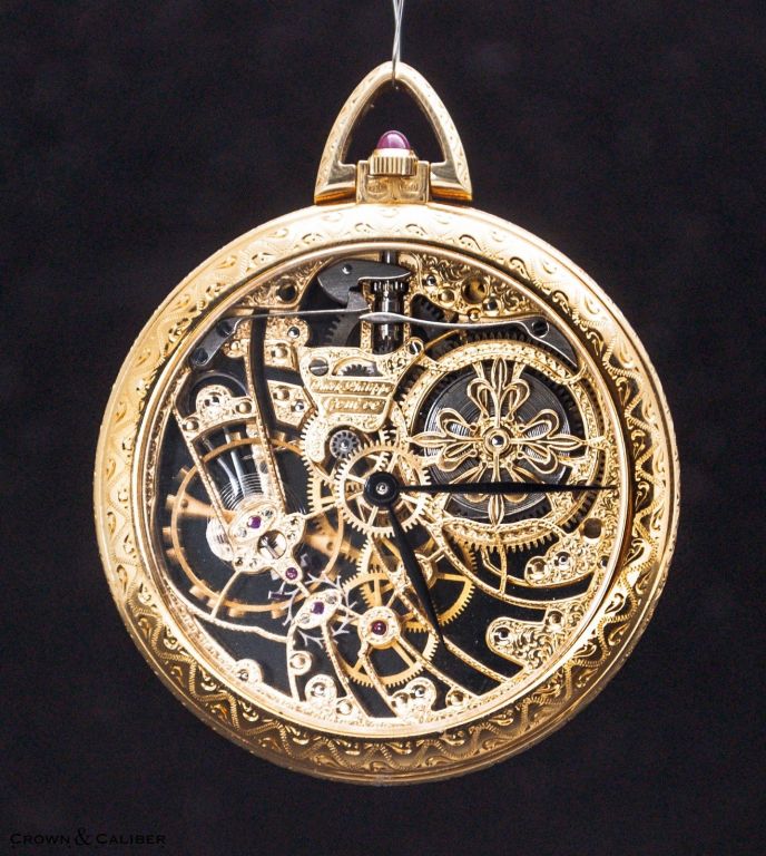 Men's Patek Philippe Very Fine and Rare Yellow Gold Skeleton Pocket Watch Ref 894