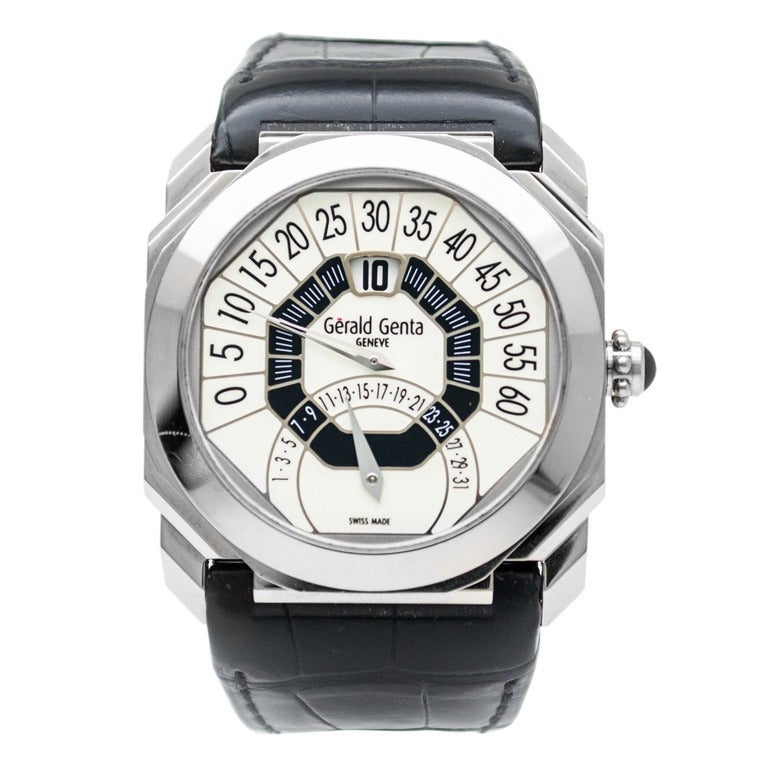 Gerald Genta White Gold Octo Bi-Retro Wristwatch