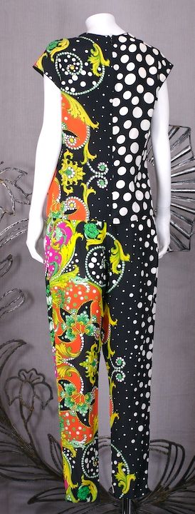 Versace Graphic Draped Sarong Pant Ensemble In Excellent Condition For Sale In New York, NY