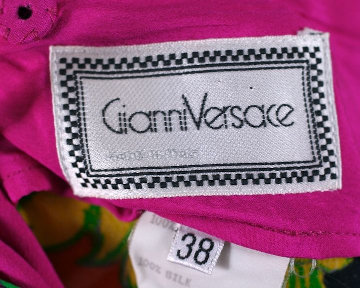 Women's Versace Graphic Draped Sarong Pant Ensemble For Sale
