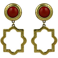 Boucles d'oreilles or martelé