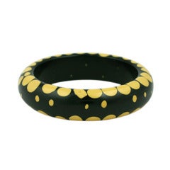 Rare Belle Kogan Injection Dot Bakelite Bangle 11