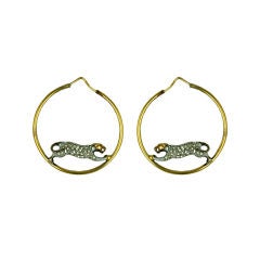 Retro Cool Panther Hoops