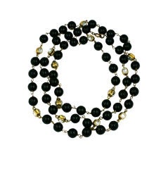 Retro Chanel Crystal and Jet Beads
