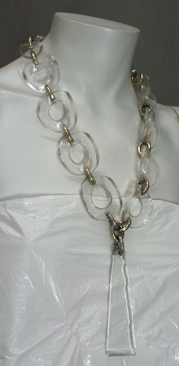 Women's Lucite Necklace, 1960s For Sale