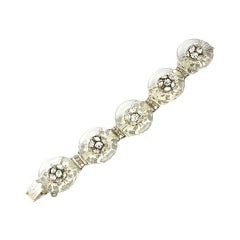Unusual Miriam Haskell Crystal Link Bracelet 5