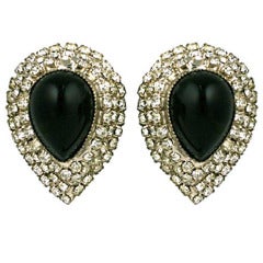De Lillo Jet and Pave Earrings 3