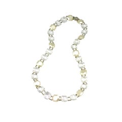 Miriam Haskell Pearl and Crystal Lucite Necklace