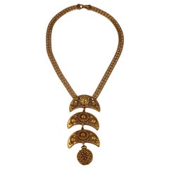 Etruscan Style Locket Pendant Necklace