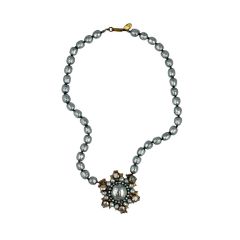 Miriam Haskell Grey Baroque Pearl Necklace 1