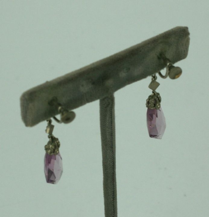 art deco amethyst earrings