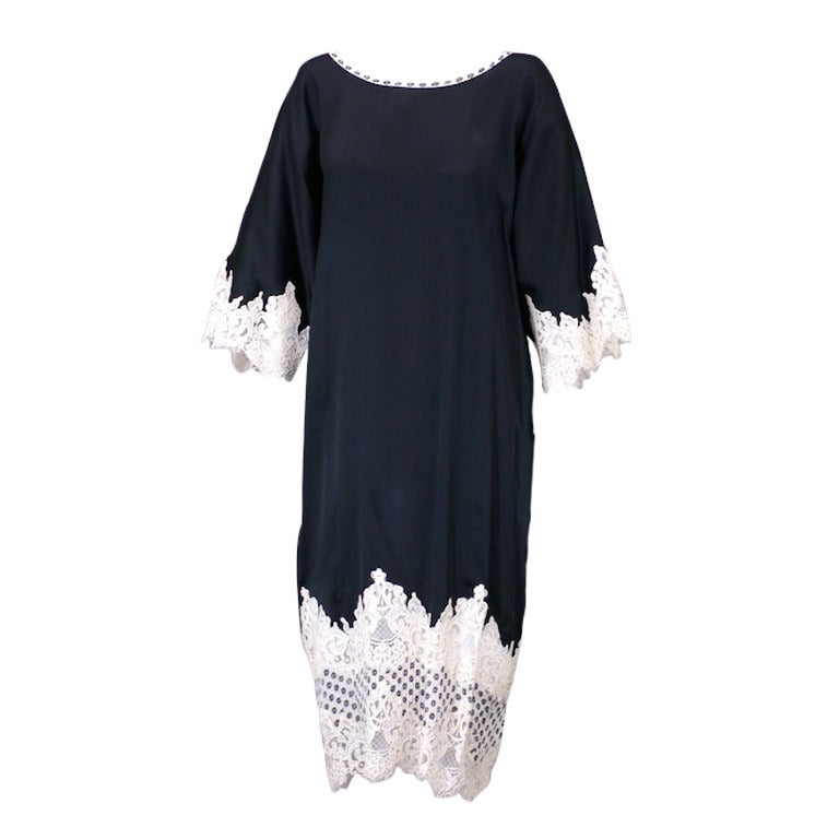 Geoffrey Beene Lace and Jacquard Dress at 1stdibs