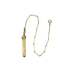 Tiffany 14K Retractable Pencil and Fob Chain