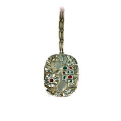 Ciondolo in argento modernista realizzato a mano