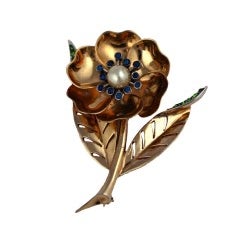 Boucher Mechanical Flower Brooch 12