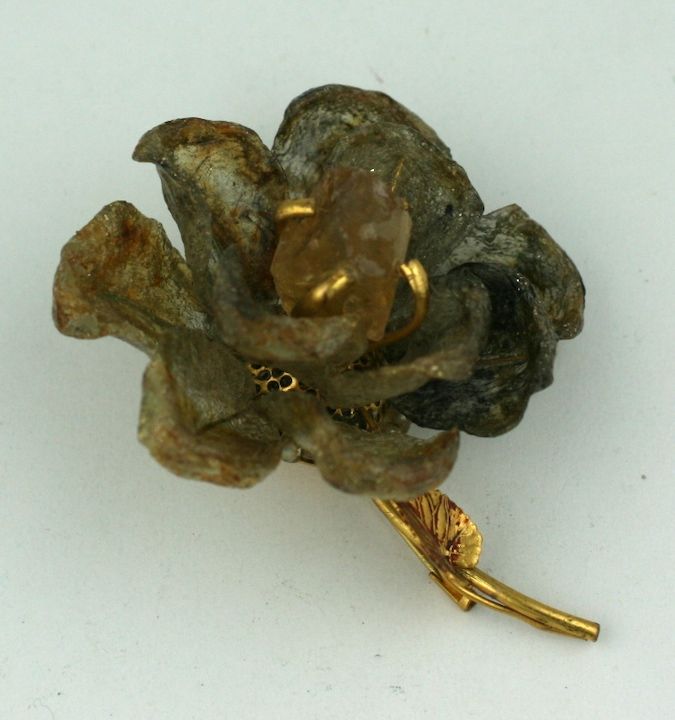 Rare Felix Flower Brooch In Excellent Condition For Sale In New York, NY