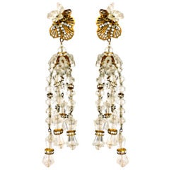 Miriam Haskell Crystal and Pave Earrings