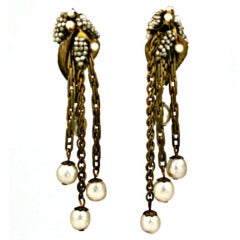 Miriam Haskell Haskell Cascade Pearl Earrings 8