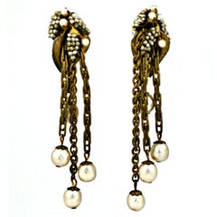 Miriam Haskell Haskell Cascade Pearl Earrings
