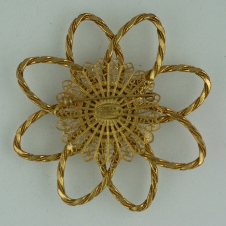 vintage sunflower brooch