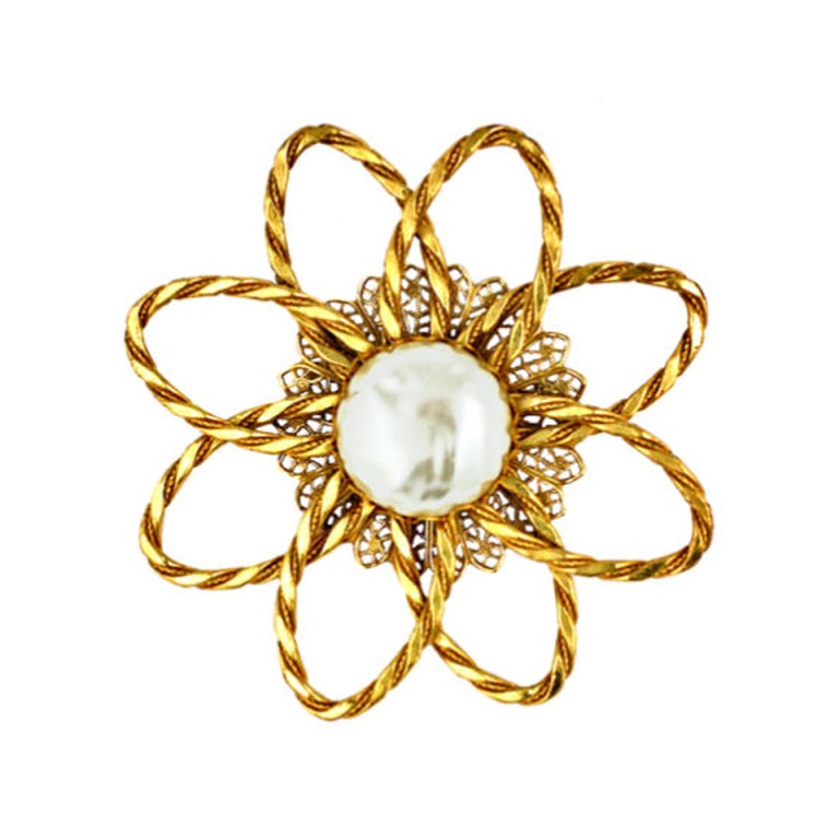 Miriam Haskell Broche tournesol en vente