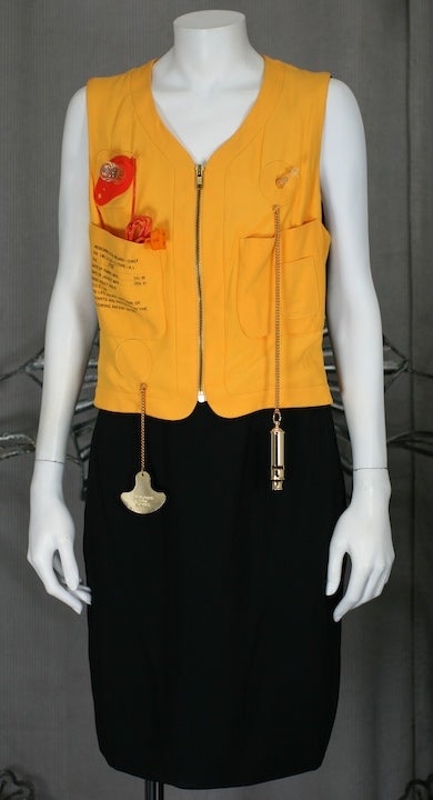 Orange Moschino Life Saver Cocktail Dress For Sale