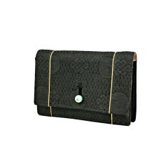 Cartier Silk Clutch with Turquoise and Diamond Clasp 10