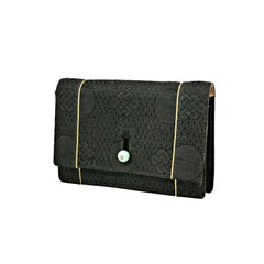 Cartier Silk Clutch with Turquoise and Diamond Clasp