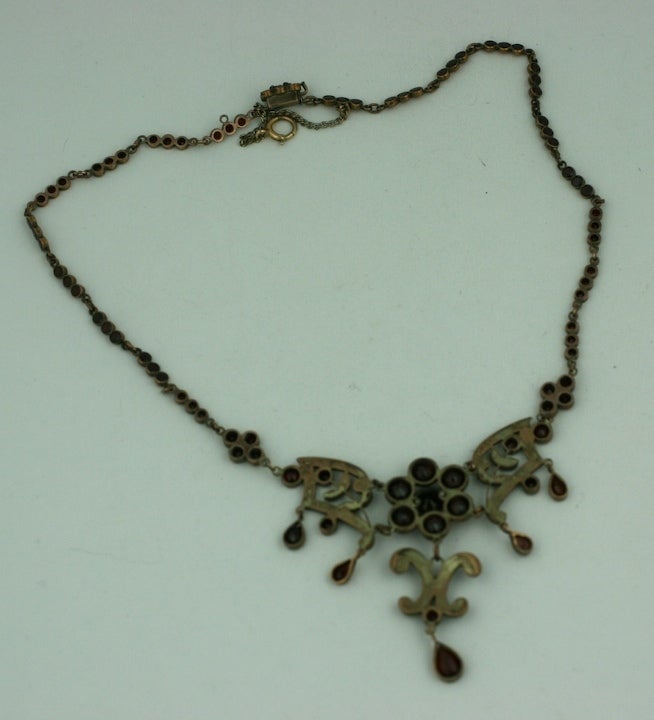 Ornate Victorian Garnet Necklace 1