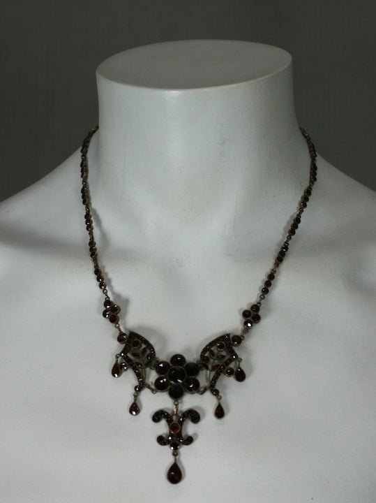 Ornate Victorian Garnet Necklace 2