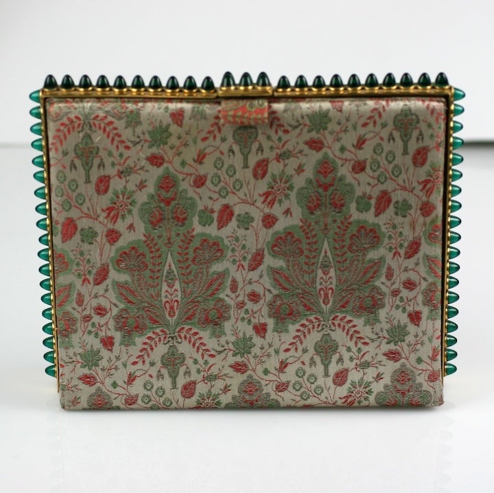 Anglo Indian Inspired Clutch with Emerald Bullet Cabs
