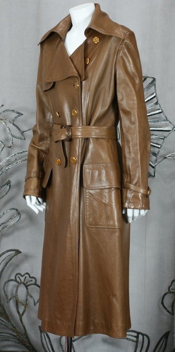 gucci leather trench coat