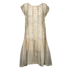 1920's Lace and Tulle Panel Dress