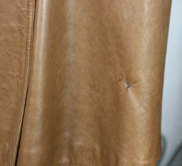 Women's Gucci Caramel Leather Logo Trench