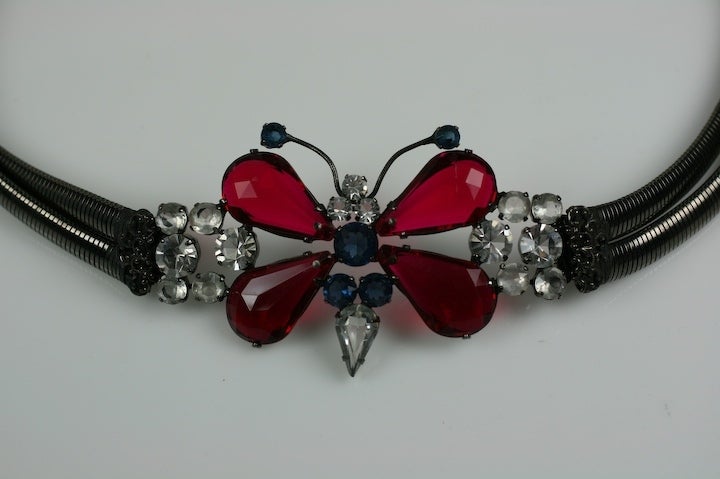 Black Schreiner Jeweled Butterfly Belt